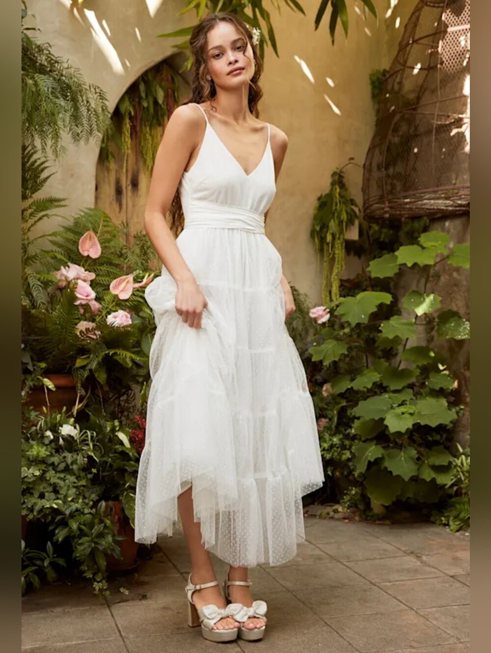 Lulus Sheer Cottage Wedding Guest Bridesmaid Party Events Cocktail Maxi Dress